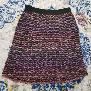 Knitted & Knotted Purple Yarn Knit Pencil Skirt 6